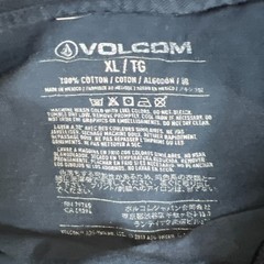 Volcom T Shirt Men XL Navy Cotton Logo Print Straight Hem Crew Neck Short Sleeve