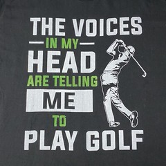 Vintage Men’s Golf T Shirt Funny The Voices In My Head XL XG TG