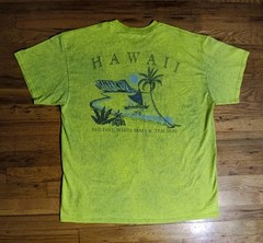 Red Dirt Hawaii White Sand Beach t-shirt Maui Electric Green Surf