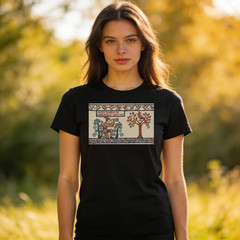 Historian Birdwatcher Medieval Tapestry Style Artwork Unisex T-Shirt