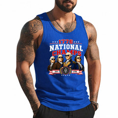 1776 National Champs Presidents USA American 4th of July Tank Top