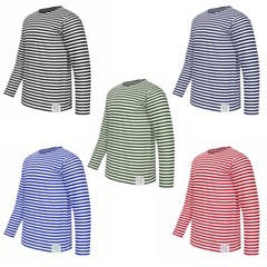 Russian Sailor Telnyashka Navy Top Striped Long Sleeve T Shirt Blue Green Red