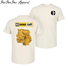 3406E Diesel Engine Graphic T-Shirt Heavy Equipment Mechanic Tee