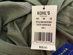 Apt. 9 Men’s Premier Flex Soft Long Sleeve Green T-Shirt – Size L