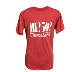 Vintage Funny Graphic Tee, 80s Novelty T-Shirt, Ched 50th Birthday Old Age XS-S