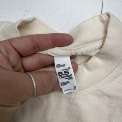 Los Angeles Apparel Shirt Mens Small Natural 6.5oz Garment Dyed Crewneck USA