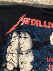 Metallica Damaged Justices T Shirt Men’s 2 Xl hammer Of justice Skull Harvest