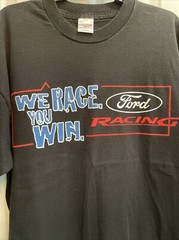 Vintage Checkered Flag Sports Ford Racing T-Shirt XL