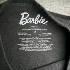 Barbie T-Shirt Men’s M Black 100% Cotton Short Sleeve Crew Neck Straight Hem