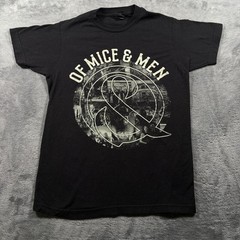 Tultex Of Mice & Men Rock Band T-Shirt Mens Small Black Cotton Graphic Print