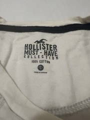 (2) LOT Hollister Must Have Collection Shirt Large Colorblock Script Spellout