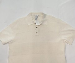H&M Regular Fit Ribbed Polo Shirt Size Medium