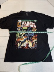 Black Panther Marvel Comics Cover MCU Men’s Large Black T-Shirt Retro