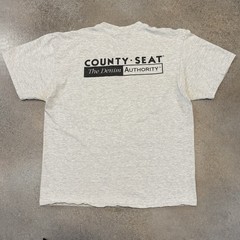Vintage 90s Lee Legends Country Seat Promo Tee Shirt XL Grey Store Jean Graphic