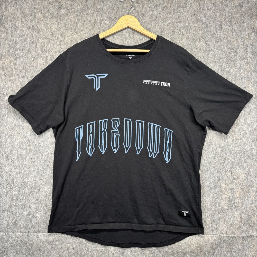 Takedown T-Shirt Men’s XL Short Sleeve Black MMA UFC BJJ Fighting