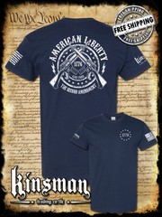 American Liberty 2nd Amendment 1776 AR-15 2-Sided T-Shirt American Flag