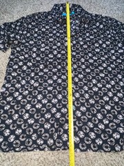 Tori Richard Hawaiian Shirt Men’s L Black Tencel Shibori Geometric Aloha Button