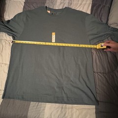 New Carhartt K231 Loose-Fit Heavyweight Long Sleeves Logo T-Shirt Men’s 2XL Blue