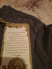 Ècologie By AWDis Organic Cotton Logo T-Shirt Grey Size S