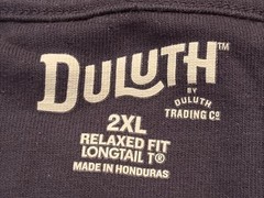 Duluth Trading Co Longtail Relaxed Fit Men’s T-Shirt 2XL Heavy Blue Short Sleeve
