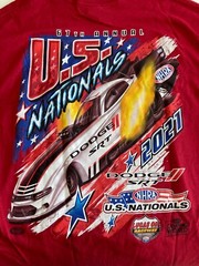 NHRA 2021 DODGE SRT US Nats Indy (158) 100% Cotton T-shirt. **PLUS** FREE **HAT!