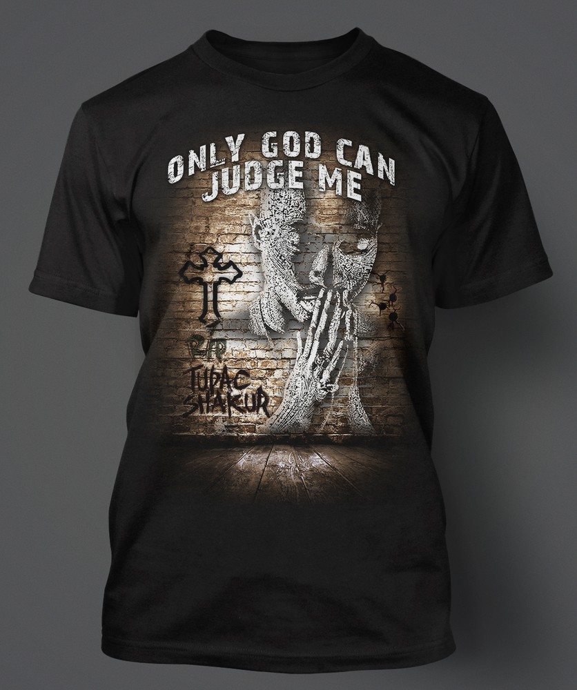Graphic Pro Club Shaka Tee Shirt 2 Pac Only God Can Judge Me Big Tall Sm