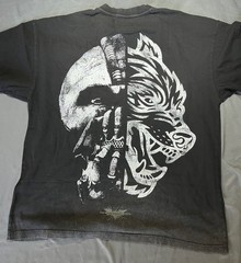Darc Sport Dark Night Rises Born In It V2 Large Tee Vintage Black Bane/Wolf #217