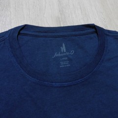 JOHNNIE O Mens L LARGE T SHIRT WAVE RIDER NAVY BLUE YELLOW DALE 2.0 GOLF TEE