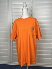 Carhartt K87-M Loose Fit Orange Pocket Crew Neck Short Sleeve T-Shirt Men’s S