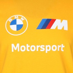PUMA Bmw M Motorsport Essentials Logo Crew Neck Short Sleeve T-Shirt Mens Orange