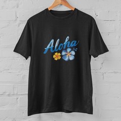 Aloha T Shirt Hawaiian Flower Tee Summer Beach Vacation Shirt Cotton Unisex