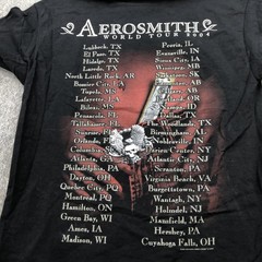 Vintage Aerosmith Shirt Mens Medium Black Honkin On Bobo Tour 2004 Graphic