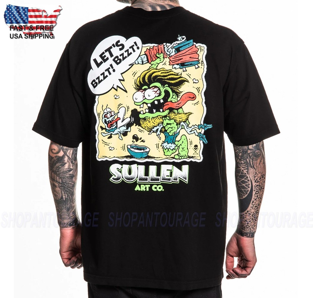Sullen Art Collective BZZT BZZT 1 Ton Tee SCM8200 New Short Sleeve Men`s T-shirt