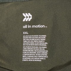 All in Motion Mens XXL Olive Green Performance Short Sleeve T-Shirt Activewear