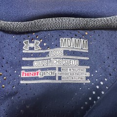 Under Armour Heatgear Men’s Size M Solid Blue Loose Fit S/S Crew-Neck T-Shirt