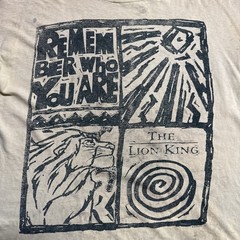 Vintage Lion King Shirt Adult Large Green 90s Cartoon Movie Promo Boxy Simba USA