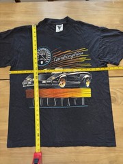 Vintage Lamborghini Countach SSI USA T Shirt Black Large Sports Car 90s Rare