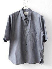 STILL BY HAND 200 Double High-Density Short Sleeve Shirt 46 Slate Gray