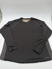 Men’s Realtree branded black thermal shirt with a textured waffle-knit fabric 2X