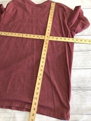 Basic Editions Shirt Mens XL Red Chest Stripe Layered 90’s Look Tee Casual