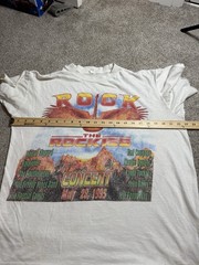 Vintage 90s Rock The Rockies Concert Lynyrd Skynyrd Foreigner White T Shirt Sz L