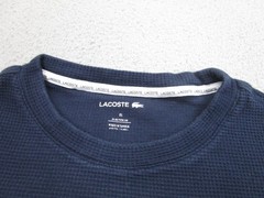 Lacoste Sleepwear Shirt XL Thermal Top Waffle Knit boxy crop high waist short