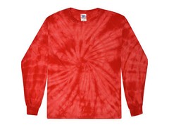 Tie Dye T-Shirts Long Sleeve Plain Colors Adult & Kids 100% Cotton Multi-Color
