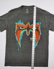 Ultimate Warrior Mask WWE Wrestling T-Shirt Men’s Size Medium Gray EUC!