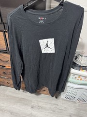 Jordan Men’s Jumpman Logo Black Cotton Long Sleeve T-Shirt 4XL Tall