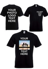 Personalised T-Shirt Custom Printed Your Text Photo Logo Stag Do Hen Party Top.