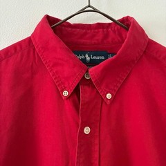Ralph Lauren BLAKE XL Red Pony Embroidery Button Down Shirt For 14Y+ Japan