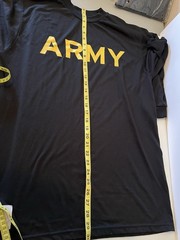 Military Army 3 Piece Set Physical Fitness Uniform 2 Shirts/1 Bag Black Large