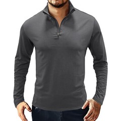 Zonbailon men’s Polo t-shirt Mock Neck bottomed shirt breathable quick dry