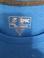 Epic Energy Zone Men’s Blue Polyester Short Sleeve Loose Fit T-Shirt XXL